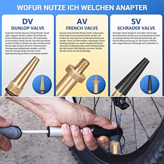 Ventieladapterset voor Fietsen - 30-delige Set voor Diverse Ventielen en Pompen — afbeelding 4