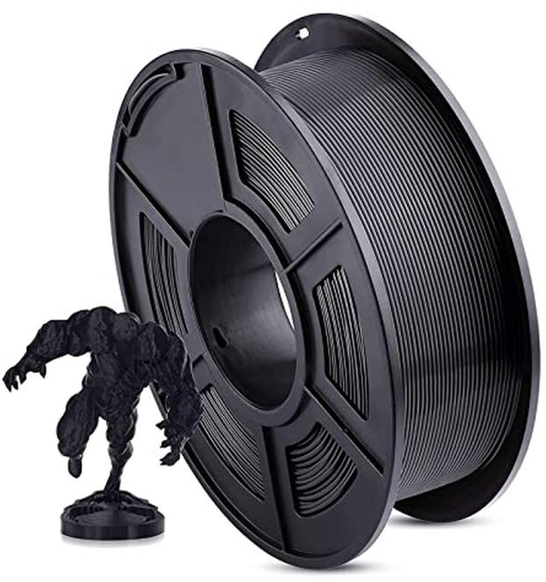 PLA Filament 1.75mm 1kg - Hoge Sterkte, Dimensietraccurate 3D Printer Draad in Zwart