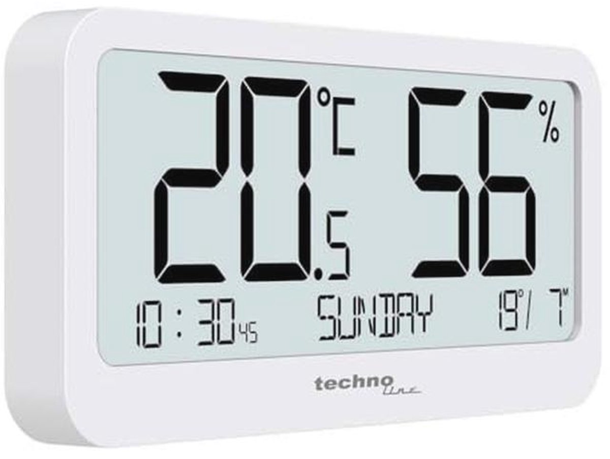 Hygrometer en Thermometer - Digitale Temperatuur- en Luchtvochtigheidsmeter voor Binnengebruik