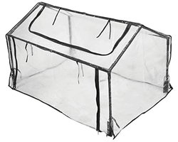ECI PVC Broeikas 120x80x60 cm Pallets Foliekas Broeikas Teelt, Zwart Metaal Frame, Oprolbare Deur, Oprollen, Heder