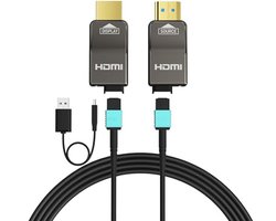 RUIPRO 8K HDMI-kabel van pure glasvezel, afneembaar, 25 m, 48 Gbit/s, ondersteuning 8K 60Hz, 4K 120Hz, dynamische HDR, eARC, compatibel met PS5/Xbox/TV/Blu-ray/Monitor
