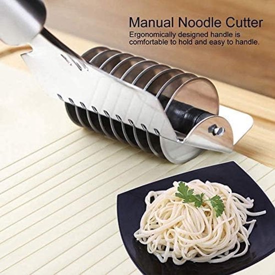 Noodle Cutter, RVS Draagbare Pasta Roller, Huishoudelijke Handmatige Multifunctionele Noodle Maker van Merkloos — afbeelding 2