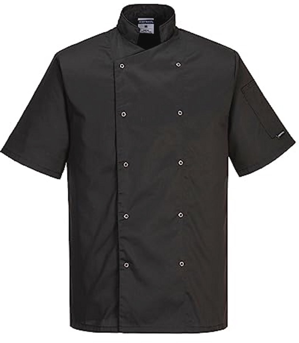 Moderne Lichtgewicht Koks Jack Korte Mouwen Zwart XXXL