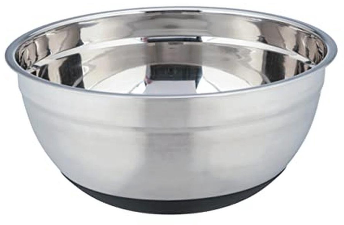 Stainless Steel Bowl 4 Litre with Non-Slip Silicone Base for Outdoor Use