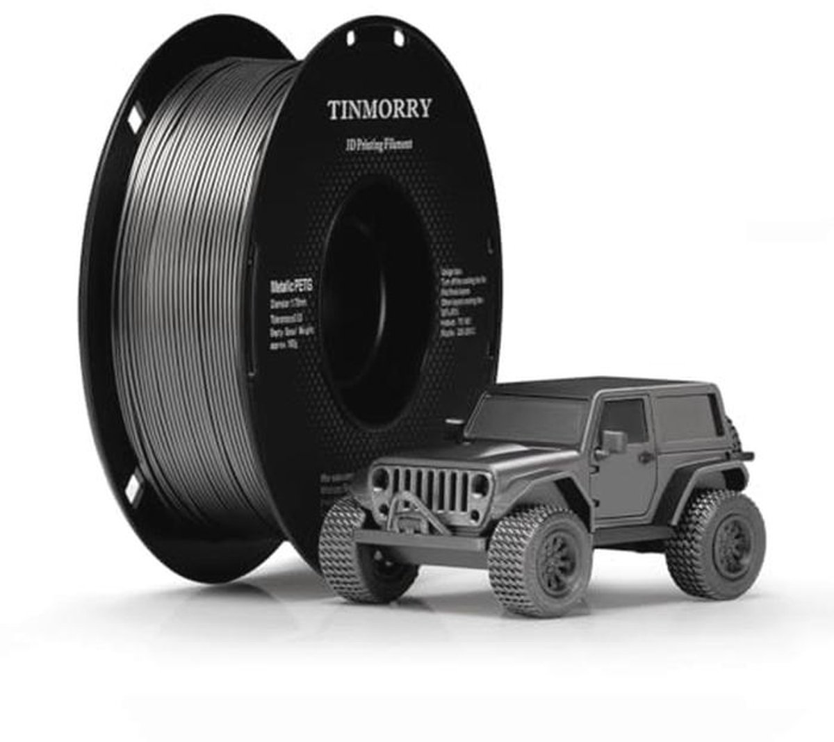 Metallisch PETG Filament 1.75mm voor 3D printers - 1KG in Metallic Ruimtegrijs