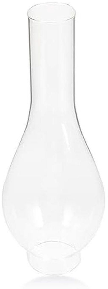 Olielamp Schoorsteen van Helder Glas 2 Inch Basis, 9,7 Inch Hoog, Hittebestendig, Klassiek Design — afbeelding 3
