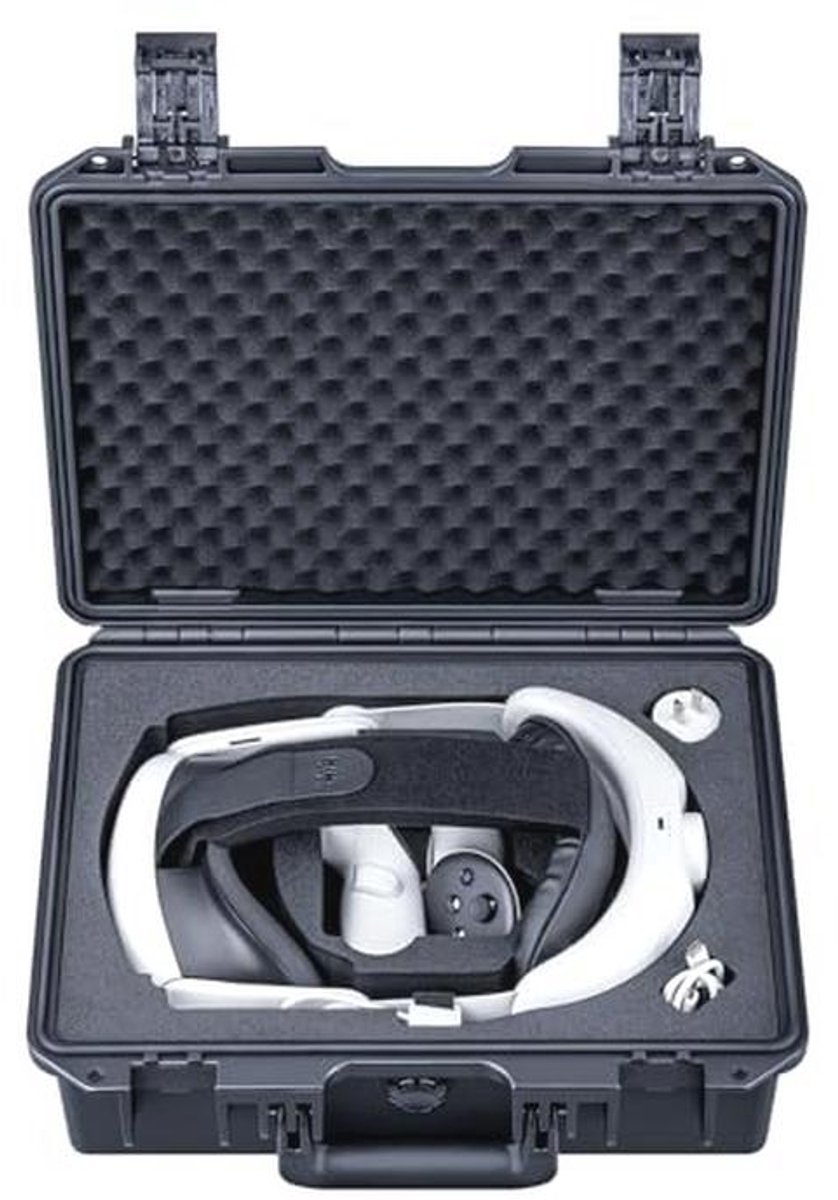 Waterdichte HardCase voor Quest 3S en Hoofdband met Batterij
