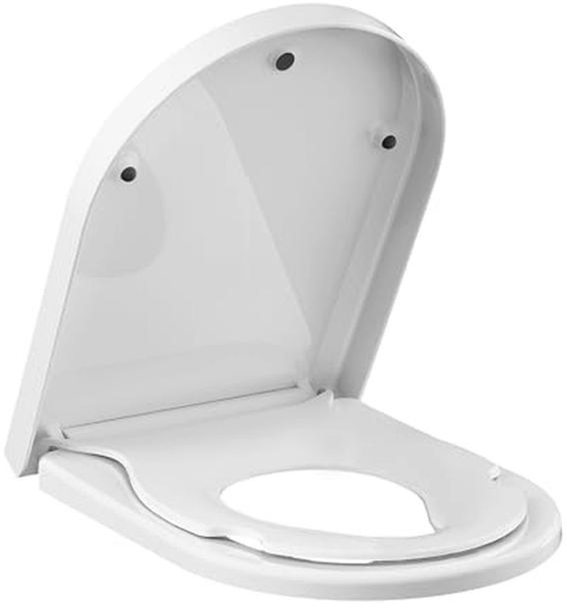 Wc-bril met kinderzitje en softclose, D-vormig toiletbril met Quick-Release-functie