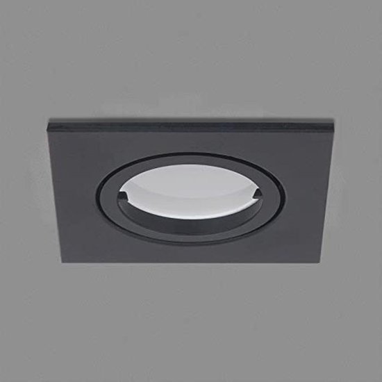 LED inbouwspot vierkant zwart Dimbaar - 6W vervangt 50W - 2700K warm wit licht