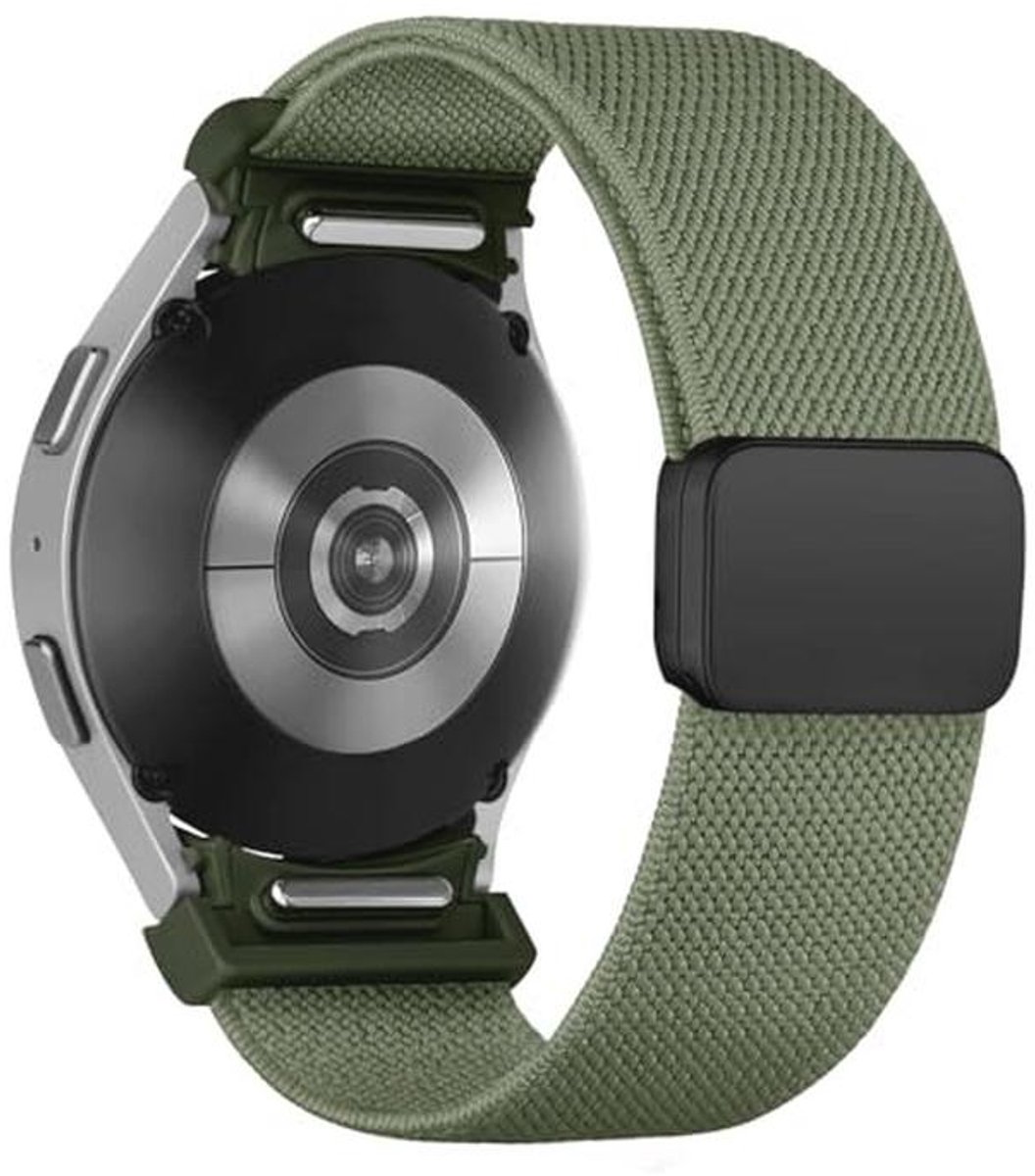 Armband voor Galaxy Watch 7, 6, 5 - Nylon Elastische Sportarmband met Magneet Closure