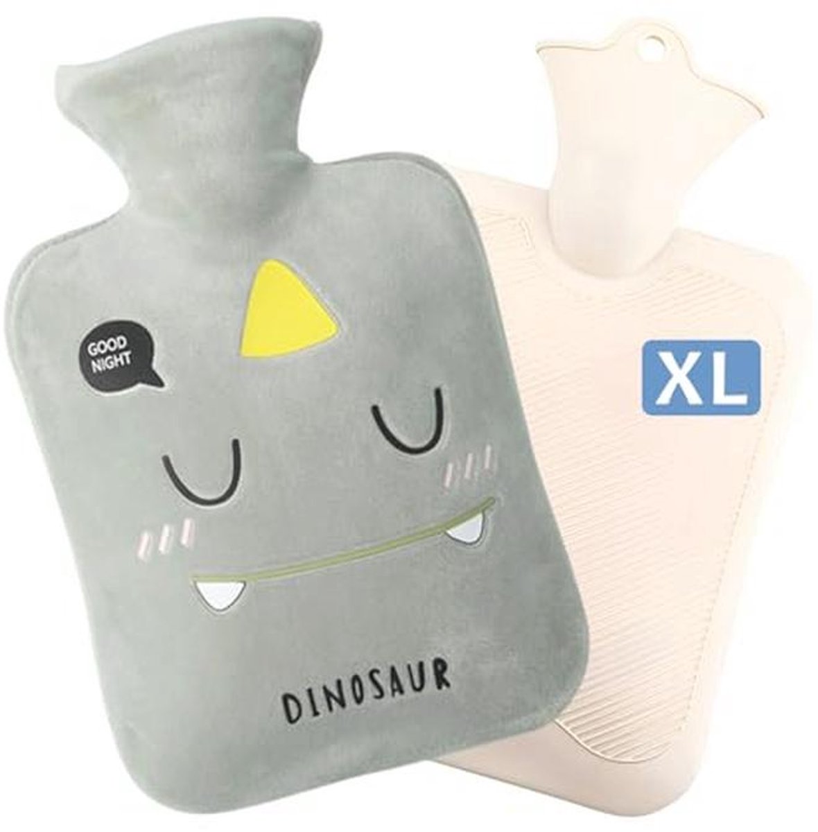 Warmwaterkruik 2 liter met zachte hoes voor pijnverlichting en warmte