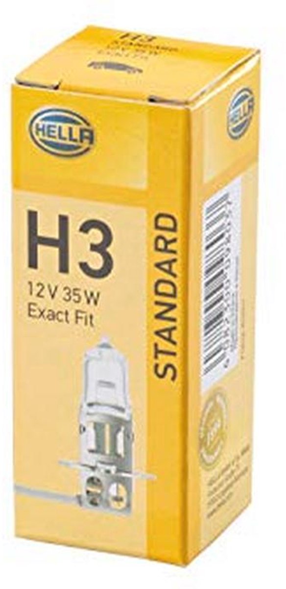H3 Halogeen Gloeilamp 12V 35W - PK22S - Standaard - 1 Stuk