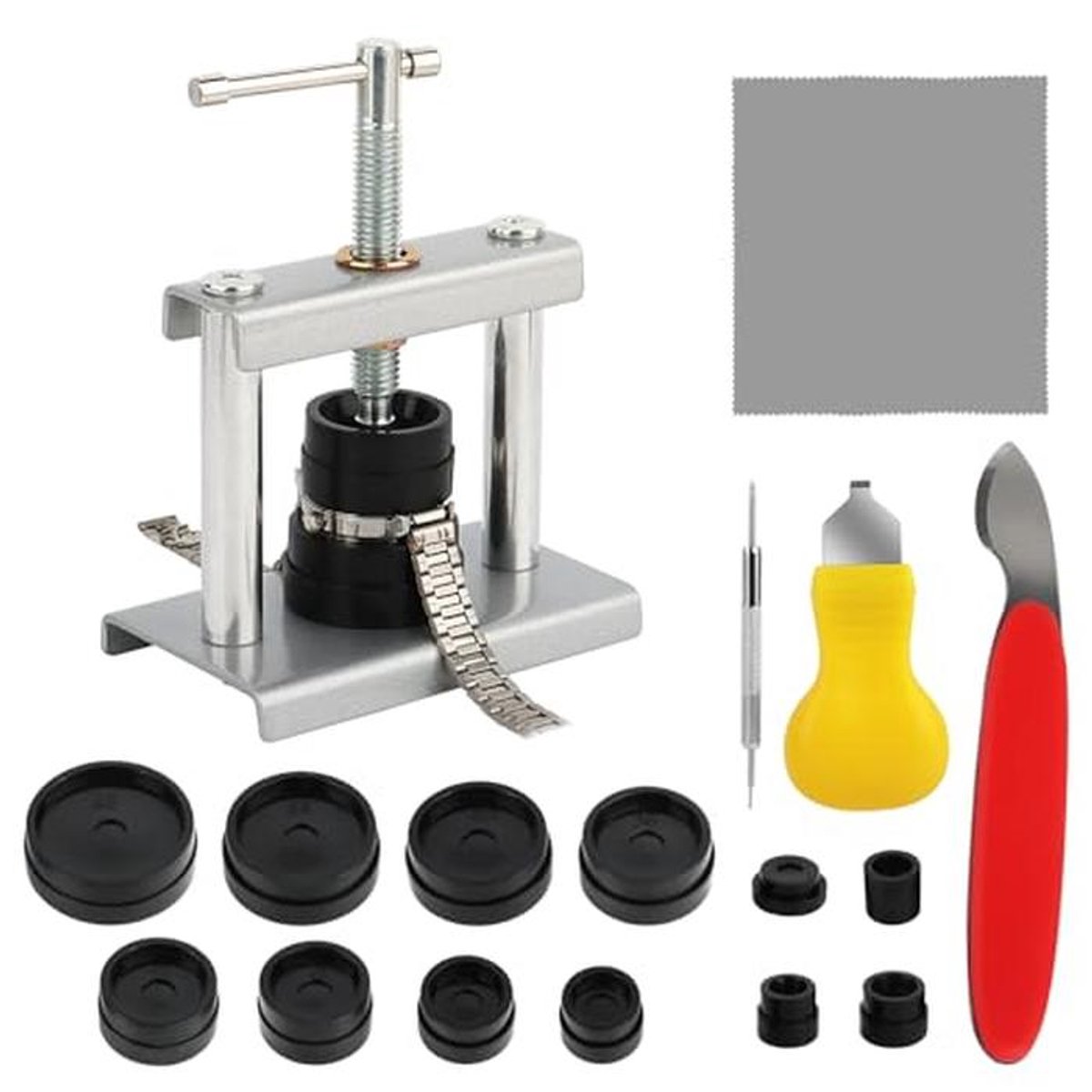 Horlogepersset voor reparatie en batterijwissel van horloges