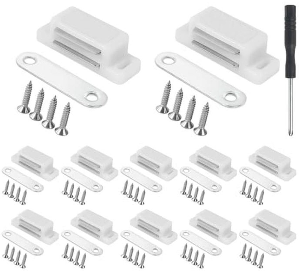 Magnetische Deursluitingen voor Kastdeuren - 12 Stuks Sterke en Ultradunne Vangst