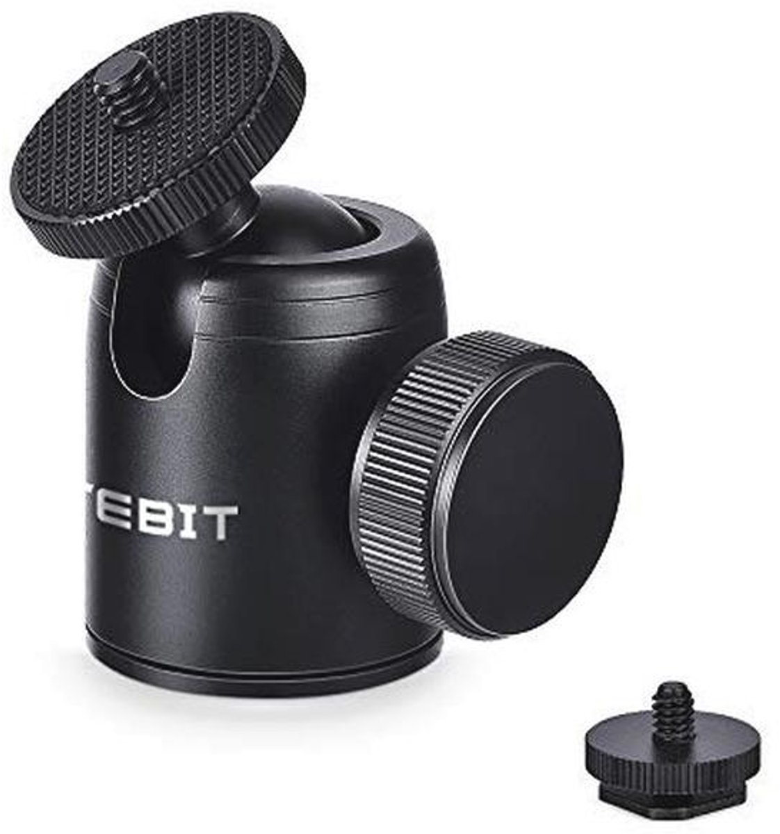 360° Draaibare Statief Kogelkop - Mini Aluminium Statief Kogelkop met Hot Shoe en Hoog Belastbaar
