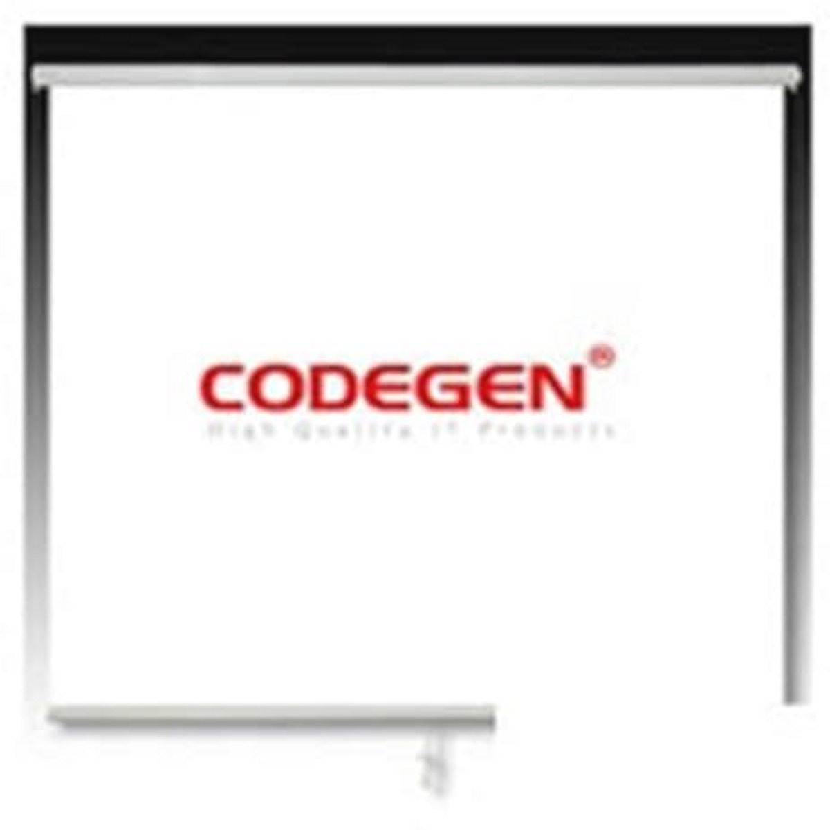 Projectiescherm 1:1 - Handmatig, 2m, Zwart/Wit