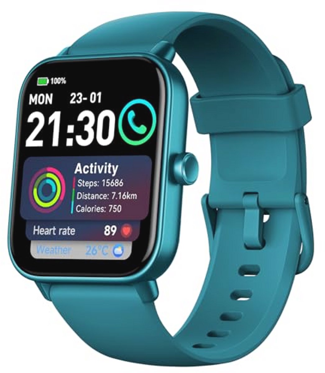 Dames Smartwatch met Telefoonfunctie en 1.8" Touchscreen – Activiteitstracker met Hartslagmeter, Slaapmonitor en SpO2