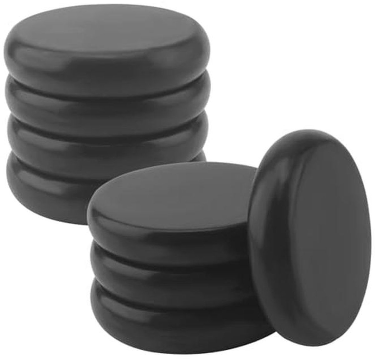 8 Stuks Basalt Massage Stones - Verwarmde Massage Stenen voor Ontspanning en Stressverlichting