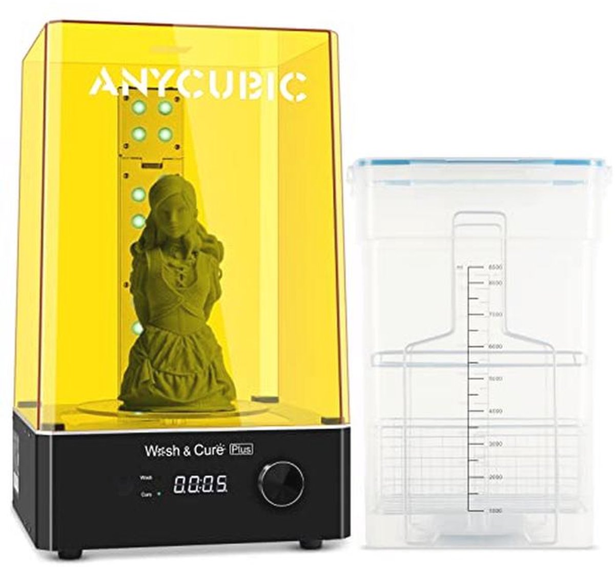 Was en Harder 3 Plus voor LCD/SLA/DLP 3D Printers - Dual Layer Ontwerp met IPA Besparing - 228x128x260mm