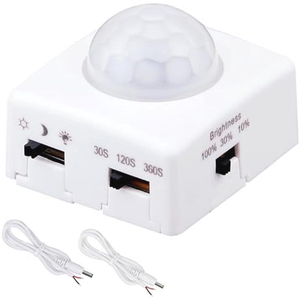 Dimmable PIR Bewegungsmelder Schalter voor LED Verlichting met 3 Verlichtingsmodi, 3 Timing en 3 Helligheidsinstellingen