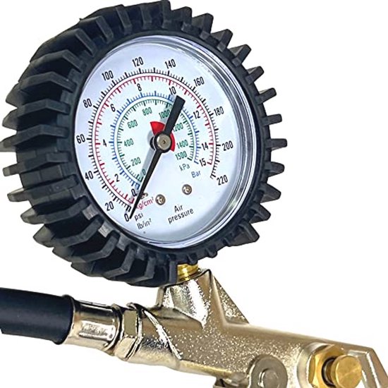 Compressor voor Fietsbanden met Manometer, Pomp voor SV en AV Ventielen — afbeelding 5