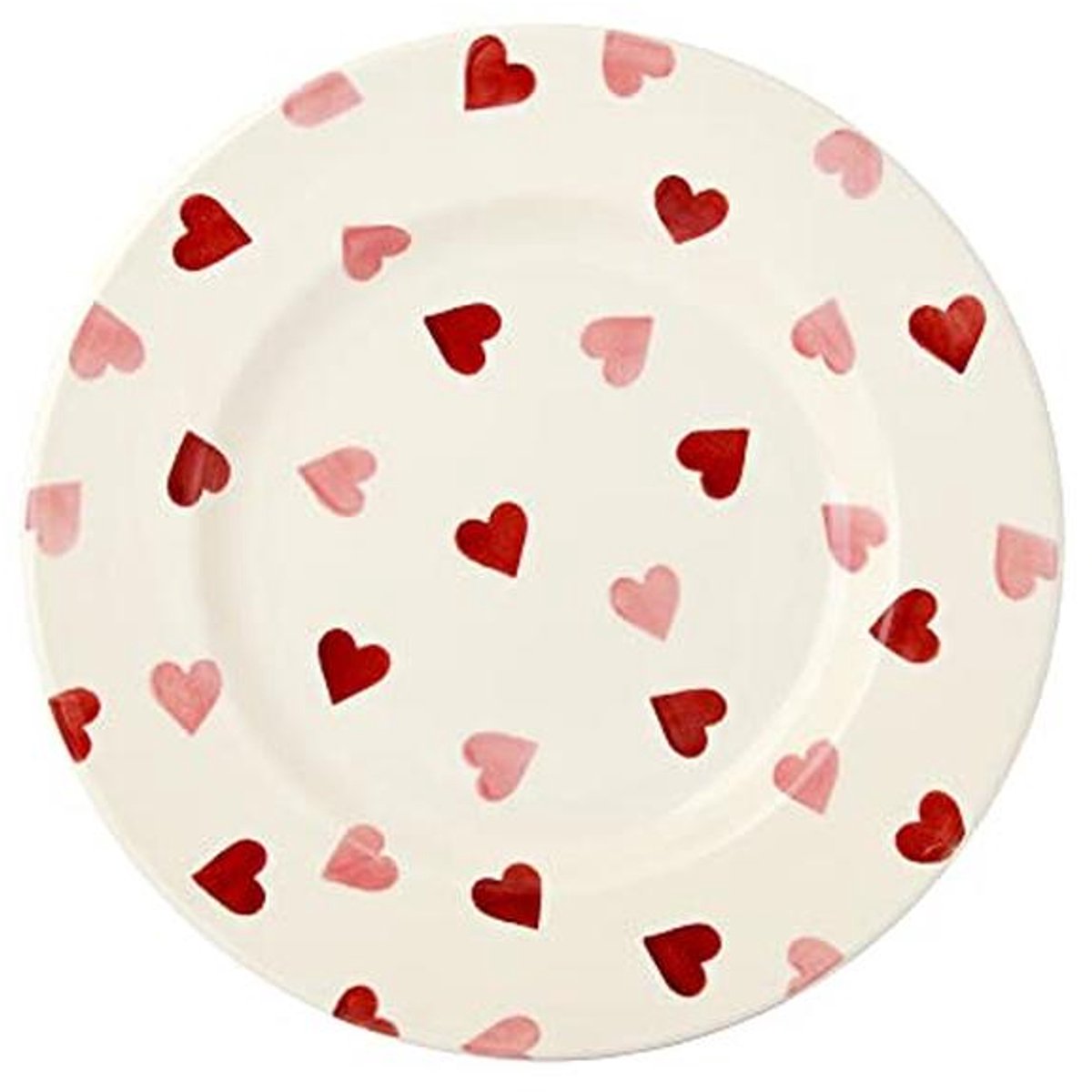 Roze Harten Dessert Plaat 8 1/2 inch