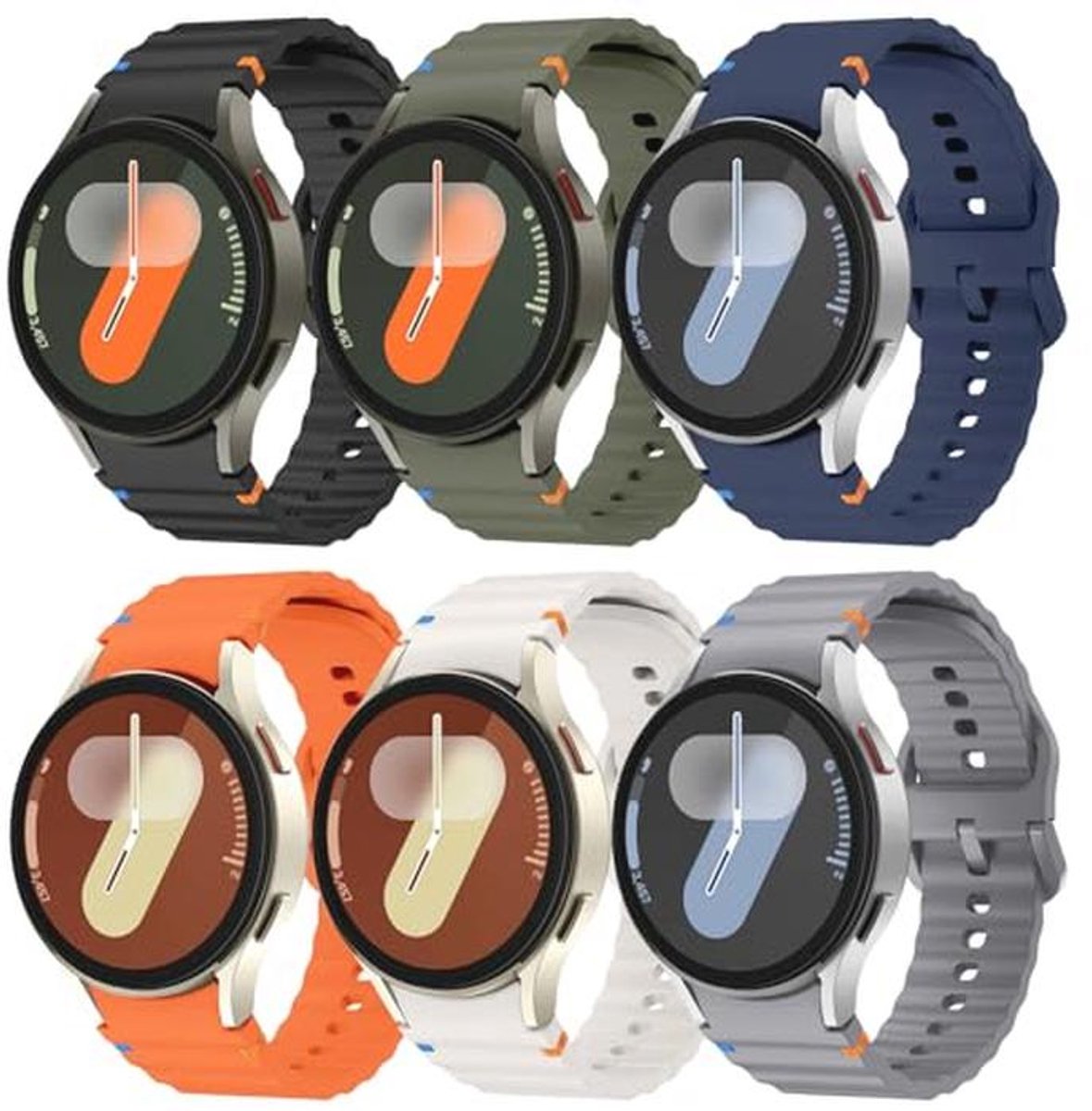 20mm Silicone Vervangende Sportband voor Galaxy Watch 4 - 40mm / 44mm / Classic 42mm / 46mm