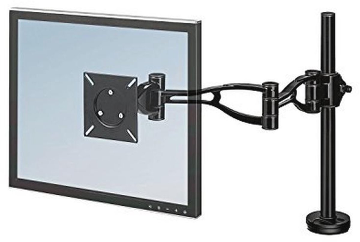 Monitorarm voor 1 scherm - Ergonomische zwenkarm met klem en kabeldoorvoer - Geschikt voor monitoren tot 32 inch