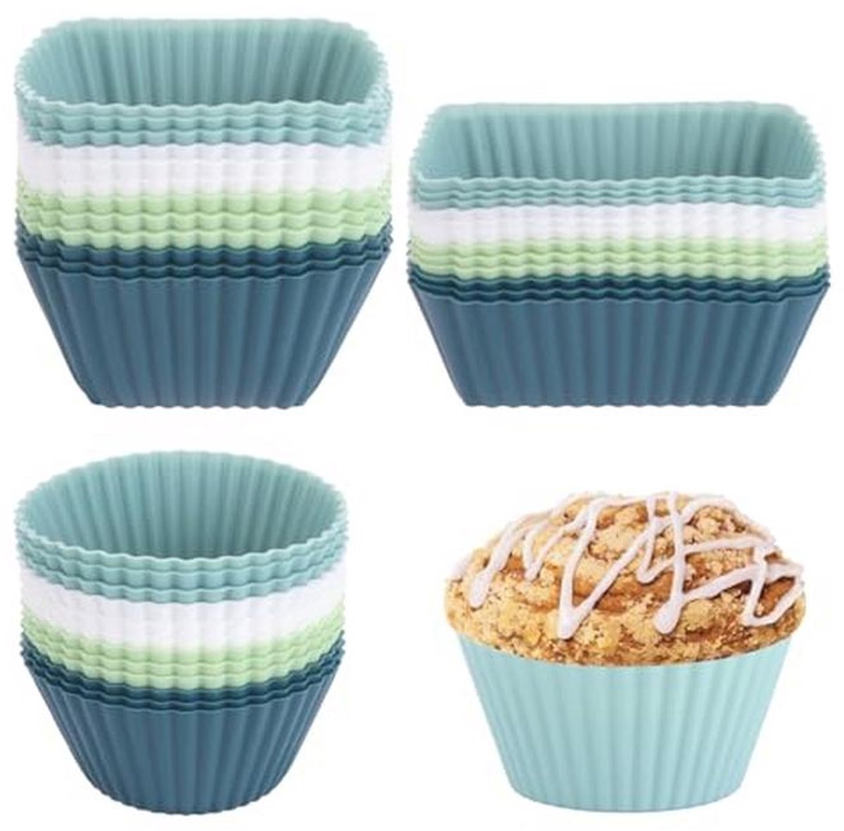 Siliconen Muffinvormpjes - 36 Stuks