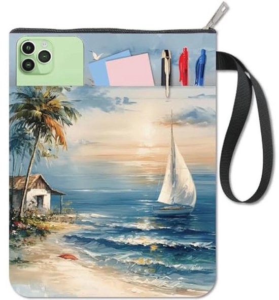 Wasbare Boekhoes met Rits en Extra Zak voor Boekenliefhebbers