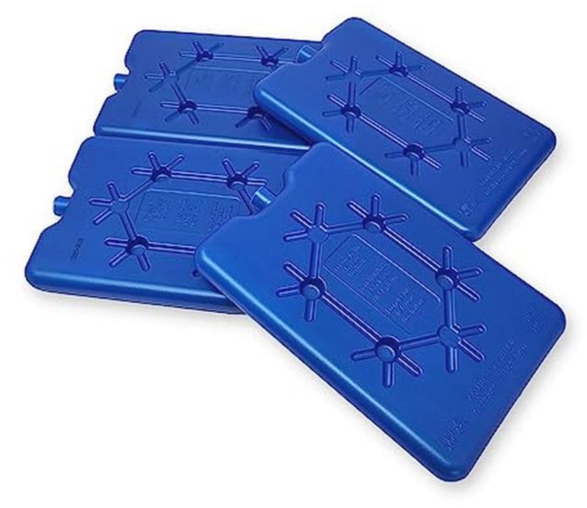 Set van 4 herbruikbare koelaccu's - 200 ml, platte koelelementen voor koelbox en koeltas, BPA-vrij en voedselveilig