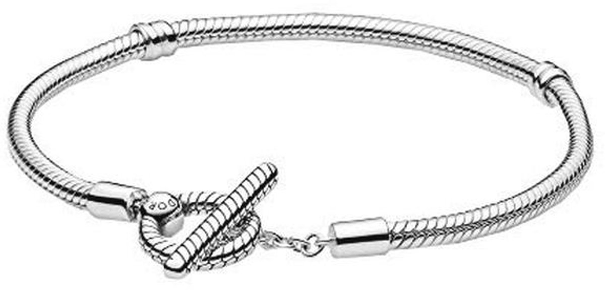 Pandora Icons T-bar Snake Chain Sterling Silver bracelet