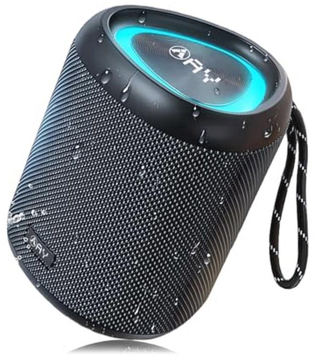 AY Draagbare bluetooth-luidspreker 30 W met licht, muziekbox bluetooth met krachtig kristalhelder geluid, IPX7 waterdicht, AUX- en TF-kaartingang, stereo-koppeling, 24 uur batterij, perfect voor thuis