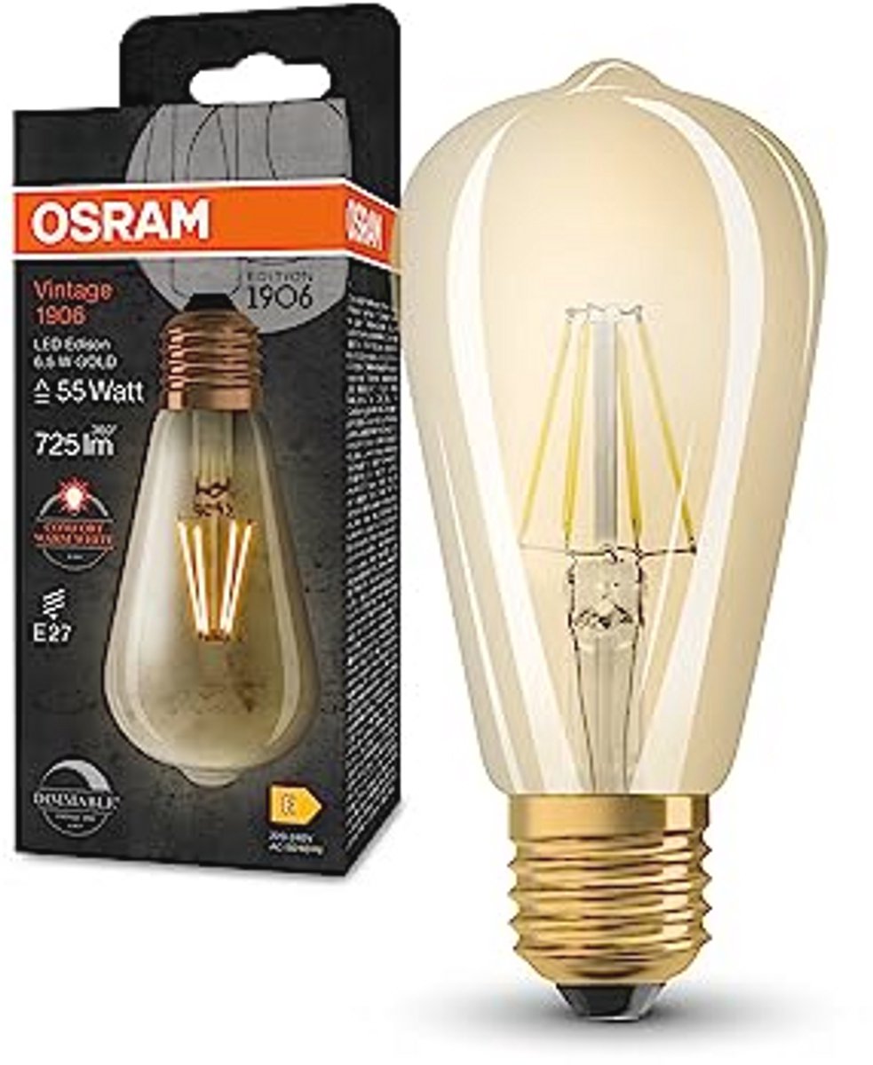 Vintage Filament LED Lamp in Edison Vorm - Energiebesparend en Stijlvol
