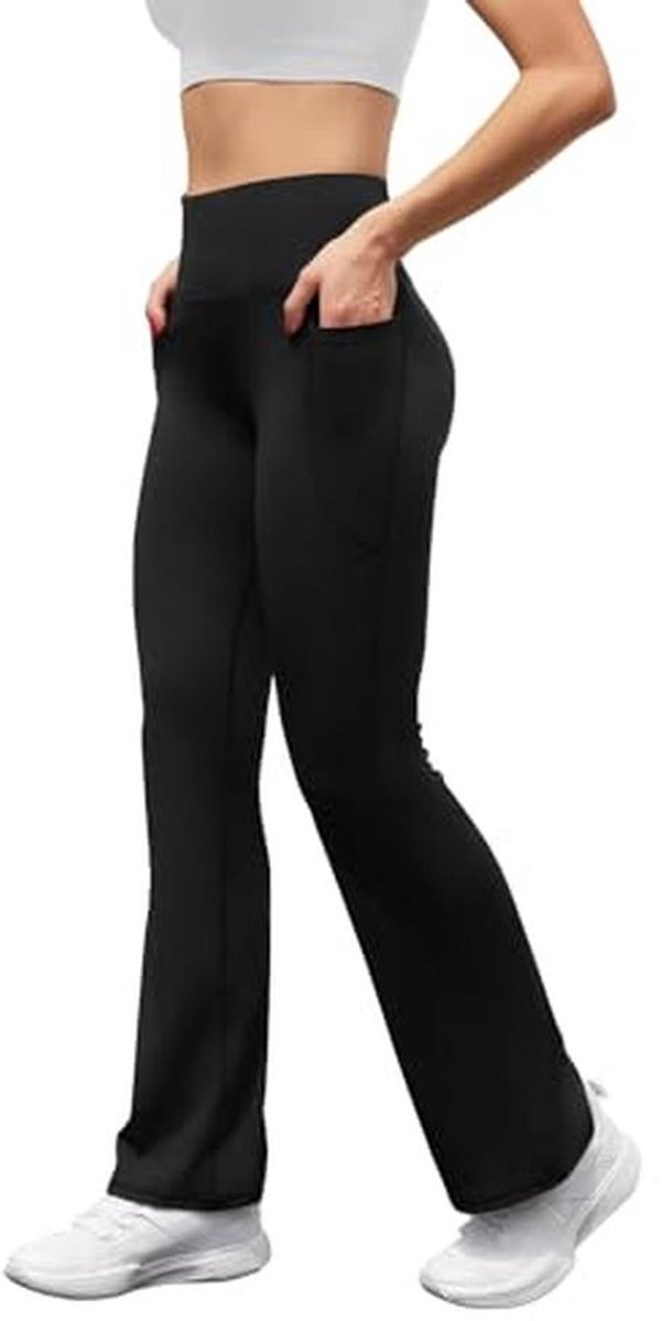 Damesbroek met Zakken, Yogabroek, Casual Broek, Hoge Taille, Sportbroek, Elastische Taille, Bootcut — afbeelding 3