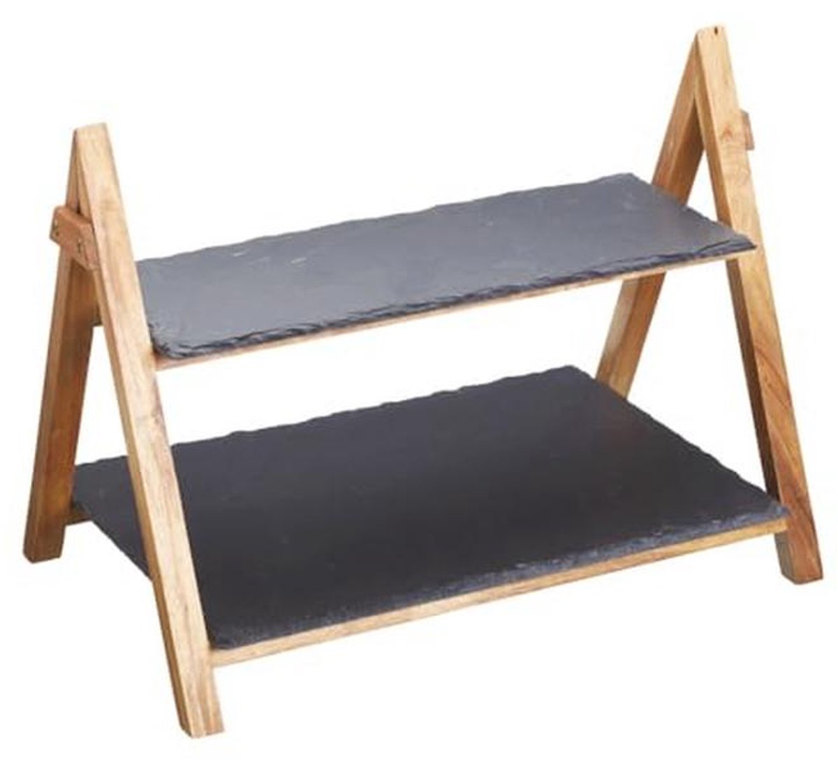Multilevel serveerplankjes van acaciahout in geschenkverpakking - 40 x 30 x 25 cm
