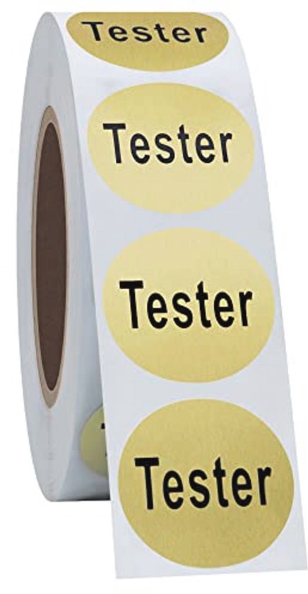 20mm Gouden Tester Stickers – 500 Kleine Ronde Dot Labels voor Productmarkering