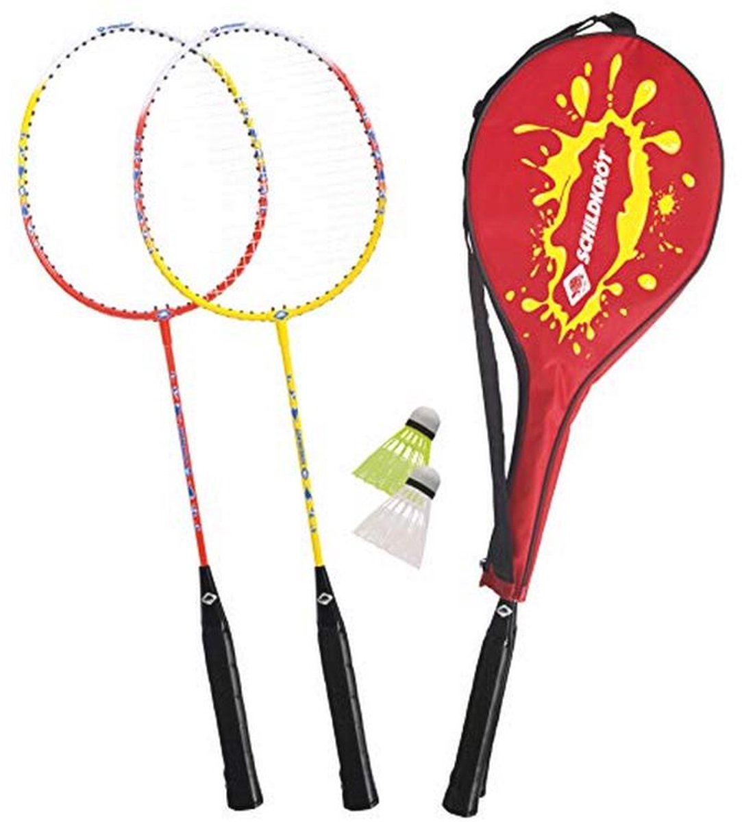 Veerbalset voor 2 personen met rackets en ballen in hoes