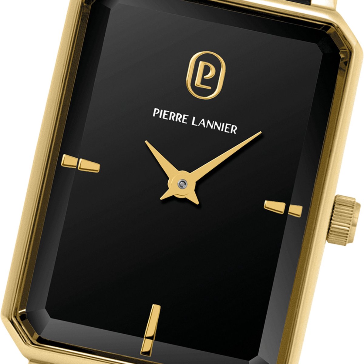 ARIANE Doré Ladies Watch Black Dial Black Leather Strap 12 MM