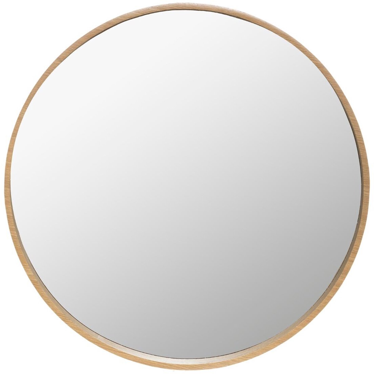 Ronde spiegel met houteffect 68 cm LETIZIA