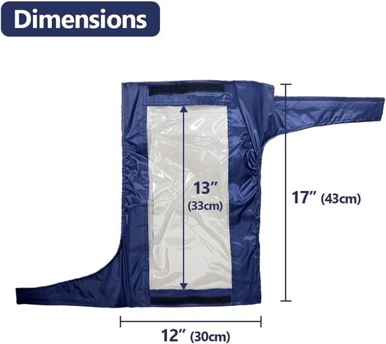 Beschermhoes voor fietsdashboard, geschikt voor 4-wielige mobiliteitsscooter - Elektrische rolstoel voor ouderen Bescherm accessoires tegen stof, vuil, regen en zon transparant, lichtgewicht, waterdicht, donkerblauw - Cyslmuk® — afbeelding 5