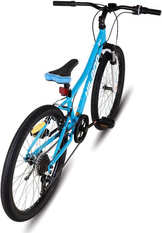 Hiland Climber 2.0 Tiener Forensen Stadsfiets - 24 inch - 7 versnellingen ​​- V-Brake - Blauw van Hiland — afbeelding 3