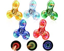 foto van ST TRADİNG LED Fidget Spinner Set - 5 Stuks Verlichte Stressverminderaars