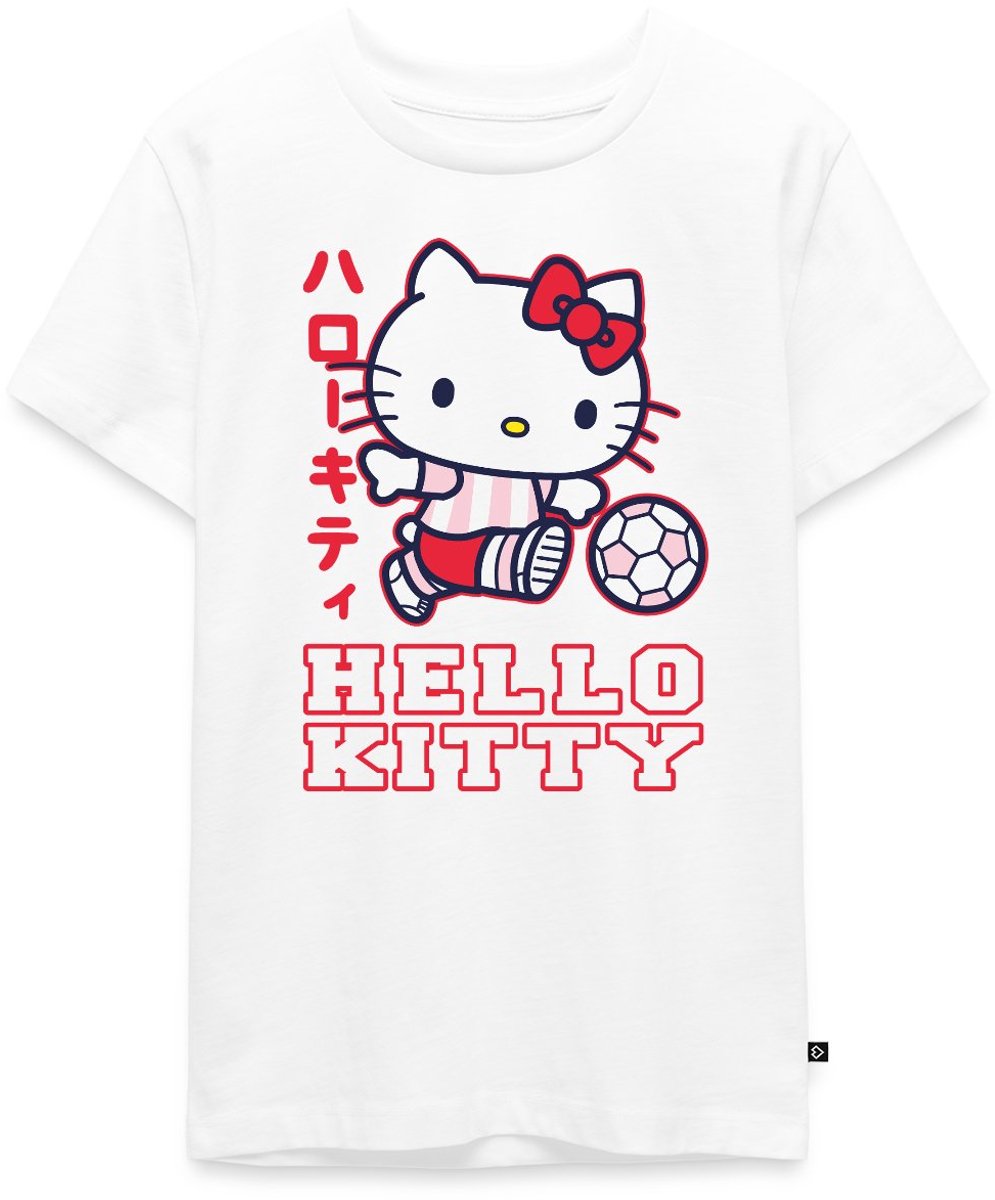 Hello Kitty Speelt Voetbal Premium T-Shirt Tiener