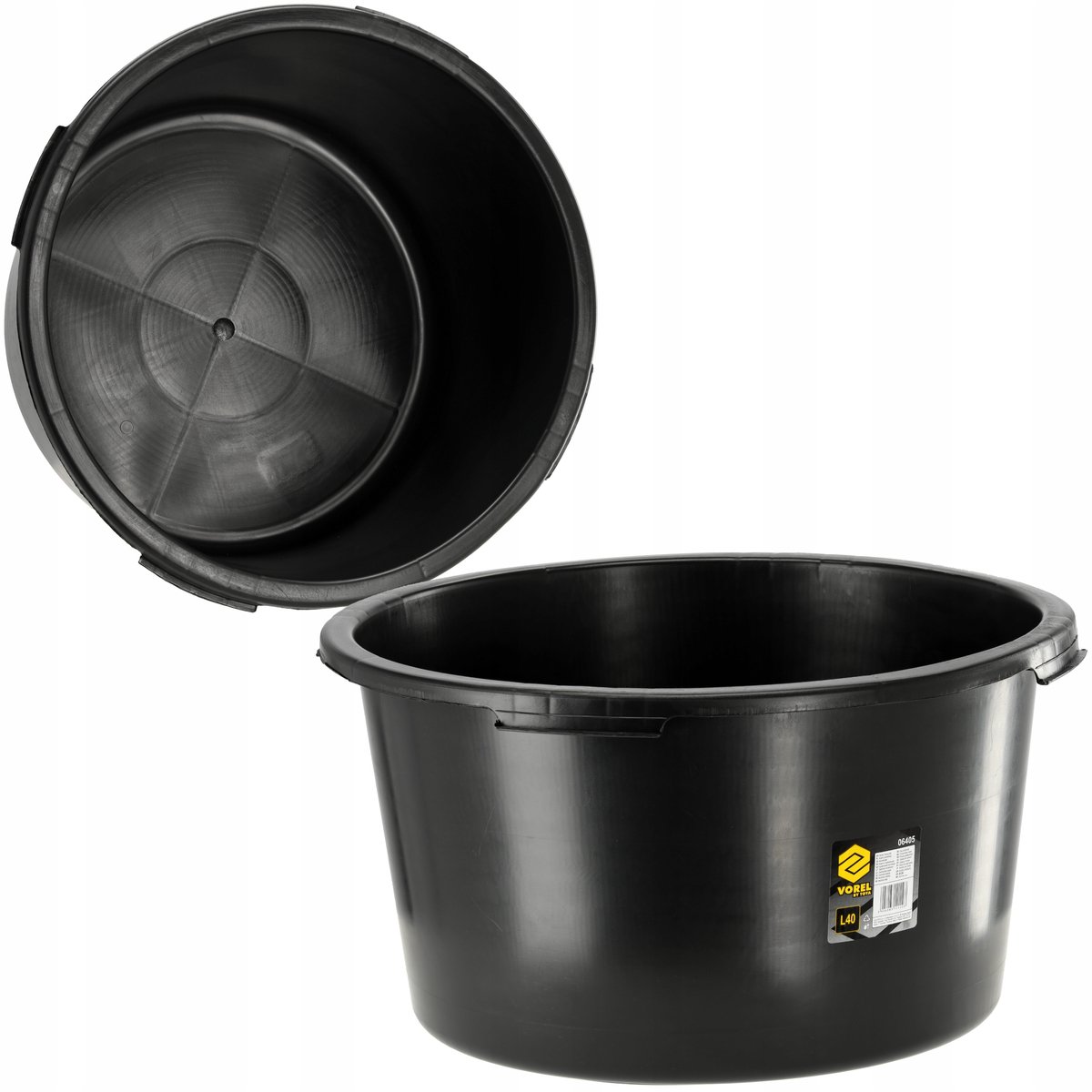Robuuste Ronde Bouwemmer L40 - 38.8L - Sterk Polypropyleen