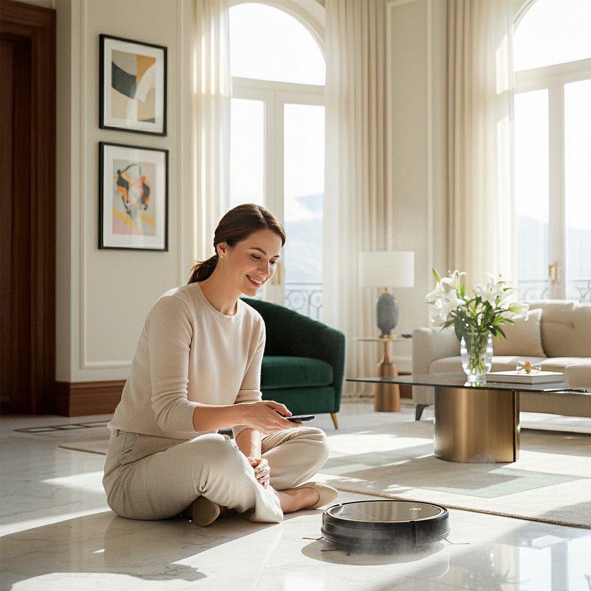 AG6000 Robotstofzuiger met Dweilfunctie - 120minuten - Met Oplaadstation - Robotstofzuigers - Huisdieren - met Dweil - Luxe Robotstofzuiger - Dweilrobot - Automatisch opladen - met App of afstandsbediening te gebruiken - 2500Mah - Ring Design — afbeelding 7