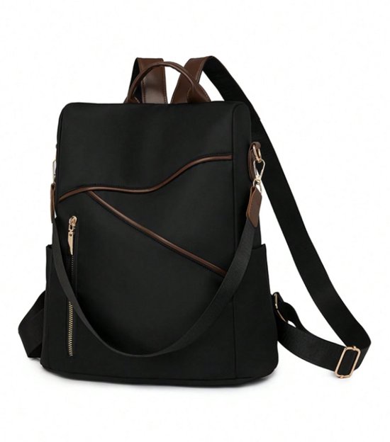 Fashionabele Laptop Rugzak Dames - Anti-Diefstal & Waterdicht - Multifunctioneel voor Werk & Reizen - Zwart