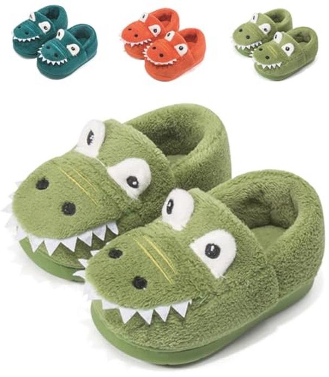 Warme Dinosaurus Pantoffels voor Kinderen - Antislip Sloffen voor Peuters