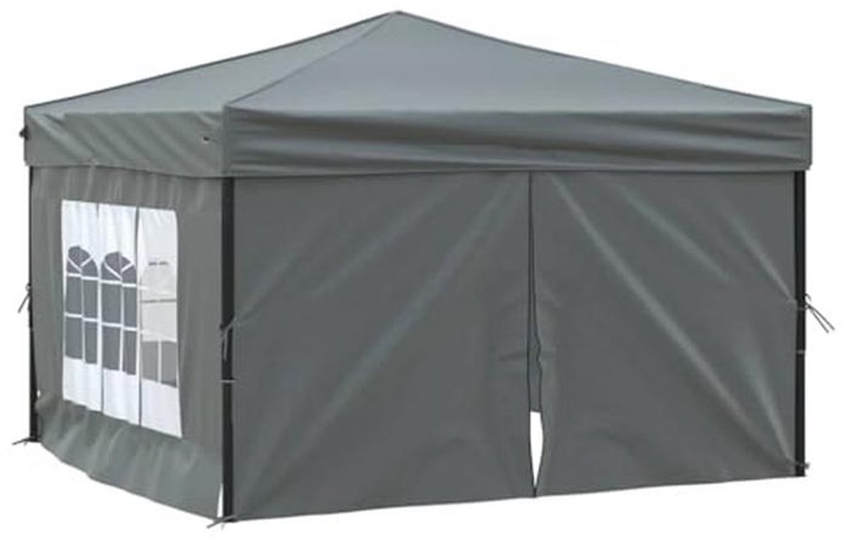 Vouwwagen met Zijkanten 3x3 m Antraciet voor Buitenevenementen
