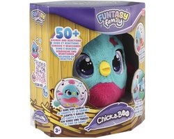 Jumbo - Funtasy Family - Chick-a-boo - Vanaf 3 jaar - Interactieve knuffel - Speelgoed met geluid - Zingt, danst en legt kuikens